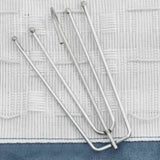 Linen-Look Blackout Curtains with Hooks 2 pcs Blue 140x175 cm 321180