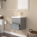 Sink Cabinet with Built-in Basin Grey Sonoma Engineered Wood 3152859