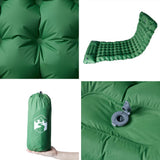 Self Inflating Camping Mattress with Pillow 1-Person Green 4007097
