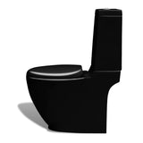 Stand Toilet & Bidet Set Black Ceramic 270060