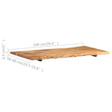 286331 Table Top Solid Acacia Wood 100xx2,5 cm