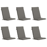 High Back Chair Cushion GEMERT 6 pcs 100% Polyester Grey 945893