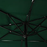 3-Tier Garden Parasol with Aluminium Pole Green 2.5x2.5 m 313837