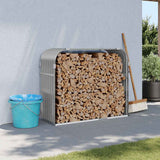Log Holder Light Grey 120x45x100 cm Galvanised Steel 364553