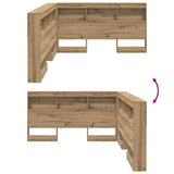 Storage Headboard Artisan Oak Engineered Wood 3335508