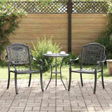 Garden Chair 2 pcs Black 55 x 56.5 x 91cm Aluminium 42002371