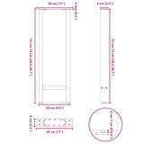 Console Table Legs Anthracite 2 pcs 28x cm Steel 4013294