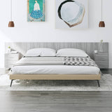 Bed Headboard with Cabinets Grey Sonoma Engineered Wood 3115738