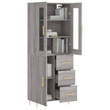 Highboard Grey Sonoma 69.5x34x180 cm Engineered Wood 3198463