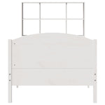 ZNTS Bookcase Bed without Mattress White 75x190 cm Small Single Solid Wood Pine 3323129