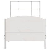 ZNTS Bookcase Bed without Mattress White 75x190 cm Small Single Solid Wood Pine 3323129