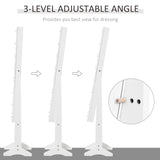 Free Standing LED Mirrored Jewelry Cabinet Armoire Floor Organiser W/ 3 Angle Adjustable For Rings T3398P343618