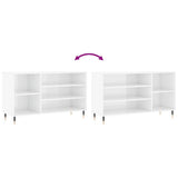 Shoe Cabinet High Gloss White 102x36x60 cm Engineered Wood 831406