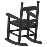 Rocking Chair for Children Black Solid Wood Poplar 4008879