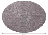Jute Placemets 12 pcs Grey 30 cm 100% Tossa Jute 42012307