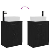Bathroom Vanity with Sink Black 54 x 35 x 83 cm Engineered Wood 890131
