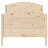 Bed Frame without Mattress 75x190 cm Small Single Solid Wood Pine 842574