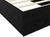 Bed Frame with LED Black Oak 80 x 200 cm Engineered Wood 3429571
