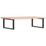 Basin Shelf Wall Mounted Steel and Solid Wood Beech 3302517