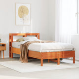 Bed Frame without Mattress Wax Brown 90x200 cm Solid Wood Pine 3306158
