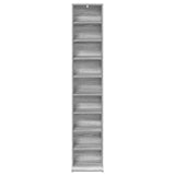 CD Cabinet Grey Sonoma 33 x 23.5 x 175 cm Engineered Wood 8012652