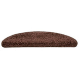 Stair Mats 30 pcs 56x17x3 cm Brown Half Round 3365802