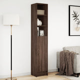 Sideboard with LED Brown Oak 36x32.5x200 cm Engineered Wood 852130
