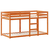 Bunk Bed without Mattress Wax Brown 90x200 cm Solid Wood Pine 3282118