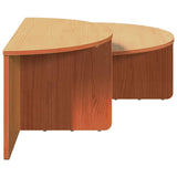 Coffee Table 2 pcs Wax Brown Solid pine wood 873537