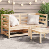 Garden Sofas Corner 2 pcs 70x70x67 cm Solid Wood Pine 837907
