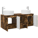 Bathroom Cabinet Set 3 pcs Smoked Oak 49.5 x 44.5 x 65.5 cm 3405742