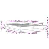 Bed Frame without Mattress Concrete Grey 140x200 cm 3281192
