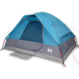 Camping Tent Dome 4-Person Blue Waterproof 94778