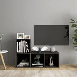 TV Cabinets 2 pcs High Gloss Grey 72x35x36.5 cm Engineered Wood 3079951