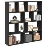 Book Cabinet Black 132x29x141.5 cm Engineered Wood 3310308