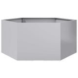 Garden Planter Hexagon 104x90x45 cm Galvanized Steel 851134