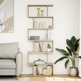 Room Divider Bookcase 6-Tier Sonoma Oak 70x24x193 cm Engineered Wood 858086