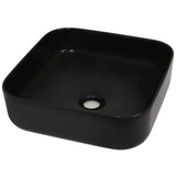 Basin Ceramic Square Black 38x38x13.5 cm 142733