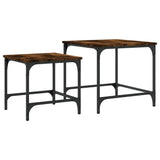 Nesting Coffee Tables 2 pcs Smoked Oak Engineered Wood 838920