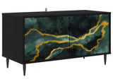 TV Cabinet WIJHE 69 x 33 x 50.5 cm Black Oak Engineered Wood 8007014