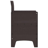 Garden Chair 2 pcs Brown Polypropylene 847455