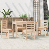 Garden Dining Set Natural Wood Look Solid Pine Wood 5 Piece Set 3154683