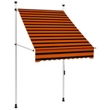 Manual Retractable Awning 100 cm Orange and Brown 145834