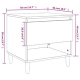 Bedside Table Smoked Oak 50x46x50 Engineered Wood 819542