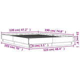 Bed Frame without Mattress Black 120x190 cm Small Double 3209885
