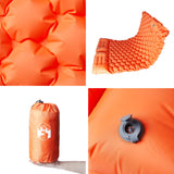 Self Inflating Camping Mattress with Pillows 2-Person Orange 4007100