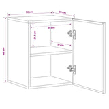 Hanging Cabinet Brown 38 x 33.5 x 48 cm Solid Mango Wood 4018936