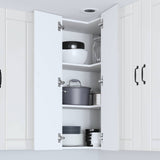 Wall Corner Cabinet LUCCA High Gloss White 57 x 57 x 100 cm 885169
