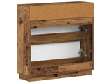 Shoe Cabinet HOORN 78 x 24 x 100 cm Engineered Wood Old Wood 897323