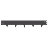 Lawn Edging 10 pcs 100 x 15 cm Steel Black 8008546